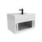 Castello Usa Amazon 30-inch White Right Vanity Set with White Top and Black Handles CB-MC-30W-BL-2056R-WH - alternate 8